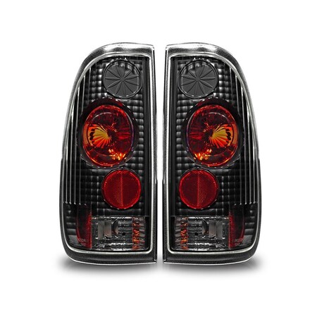 Winjet Ford F-150, F-250, F-350 Altezza Tail Lights For Various Editions - Black / Clear CTWJ-0016-BC